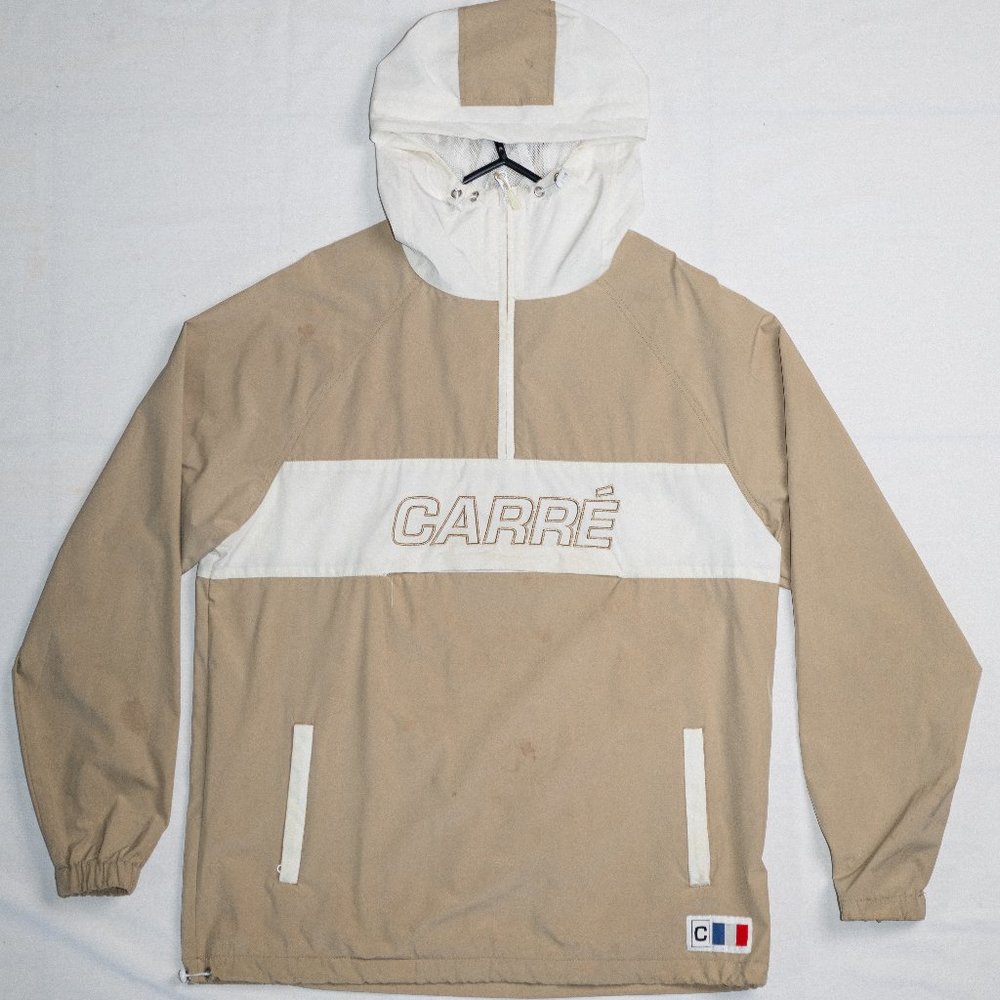 Beige Carre Windbreaker throw-over - Picture 1 of 8